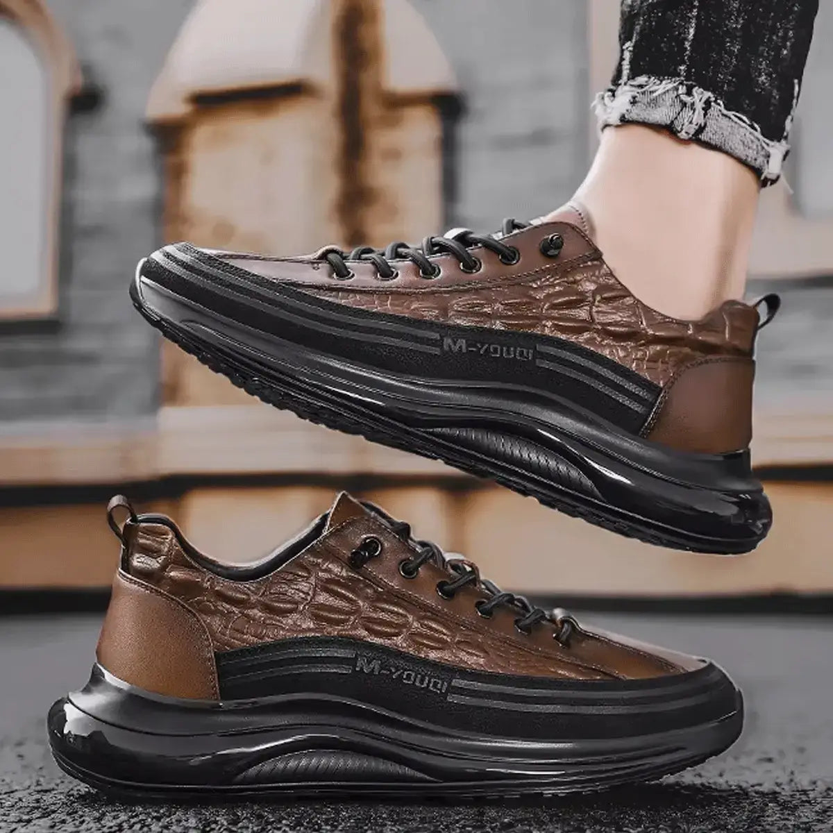 Drako® Herren Croc Skin Trainer